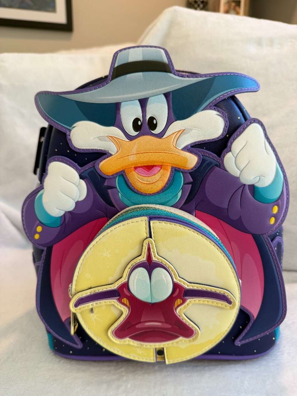 Disney Loungefly Darkwing Duck Thunderquack Glow Mini Backpack NWT
